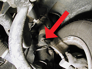 Figure 1 - brake pad wear sensor lead